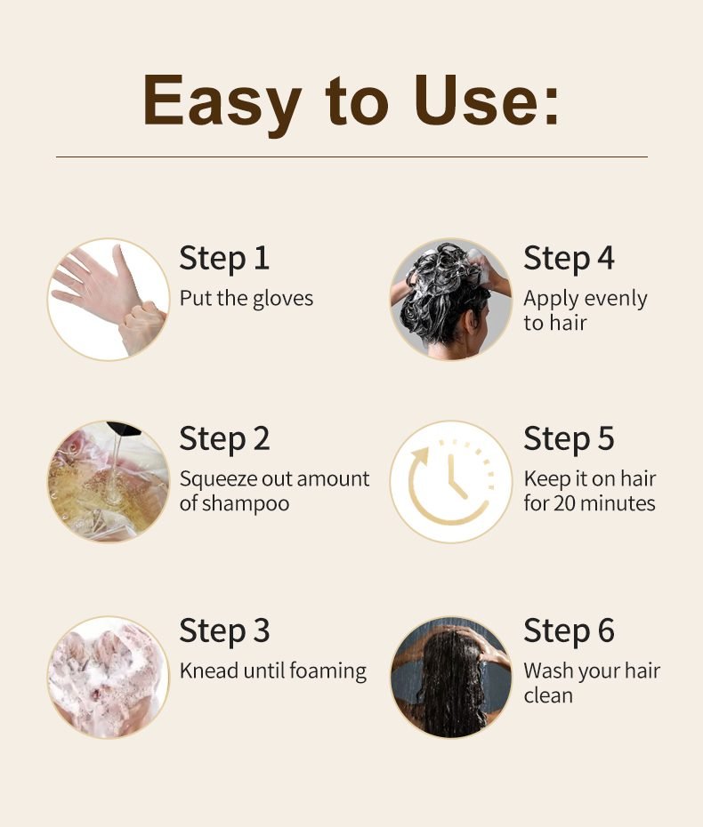 NUSPA Hair Color Shampoo (Black & Brown)