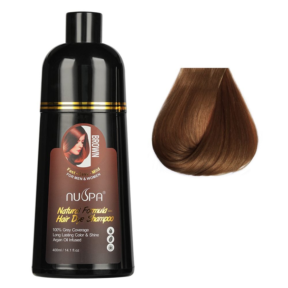 NUSPA Hair Color Shampoo (Black & Brown)