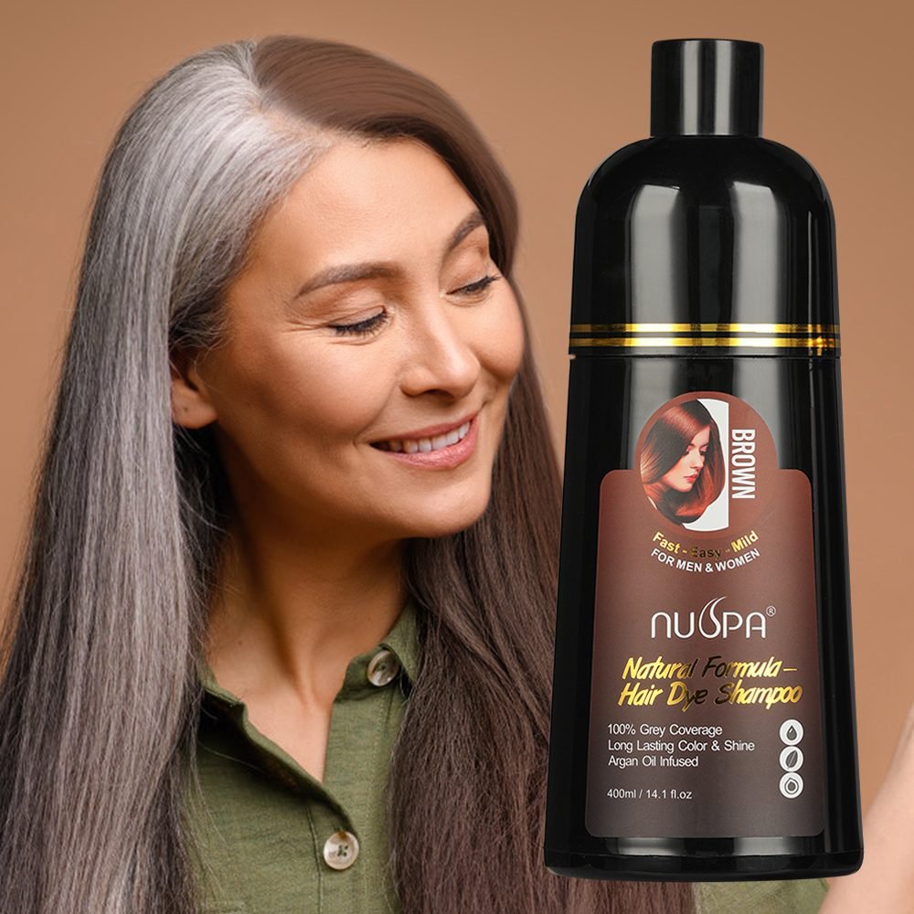 NUSPA Hair Color Shampoo (Black & Brown)