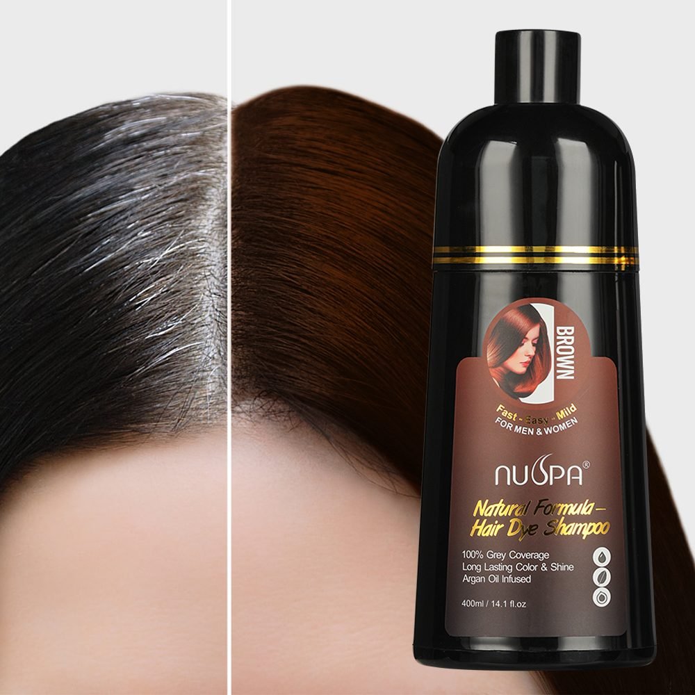 NUSPA Hair Color Shampoo (Black & Brown)