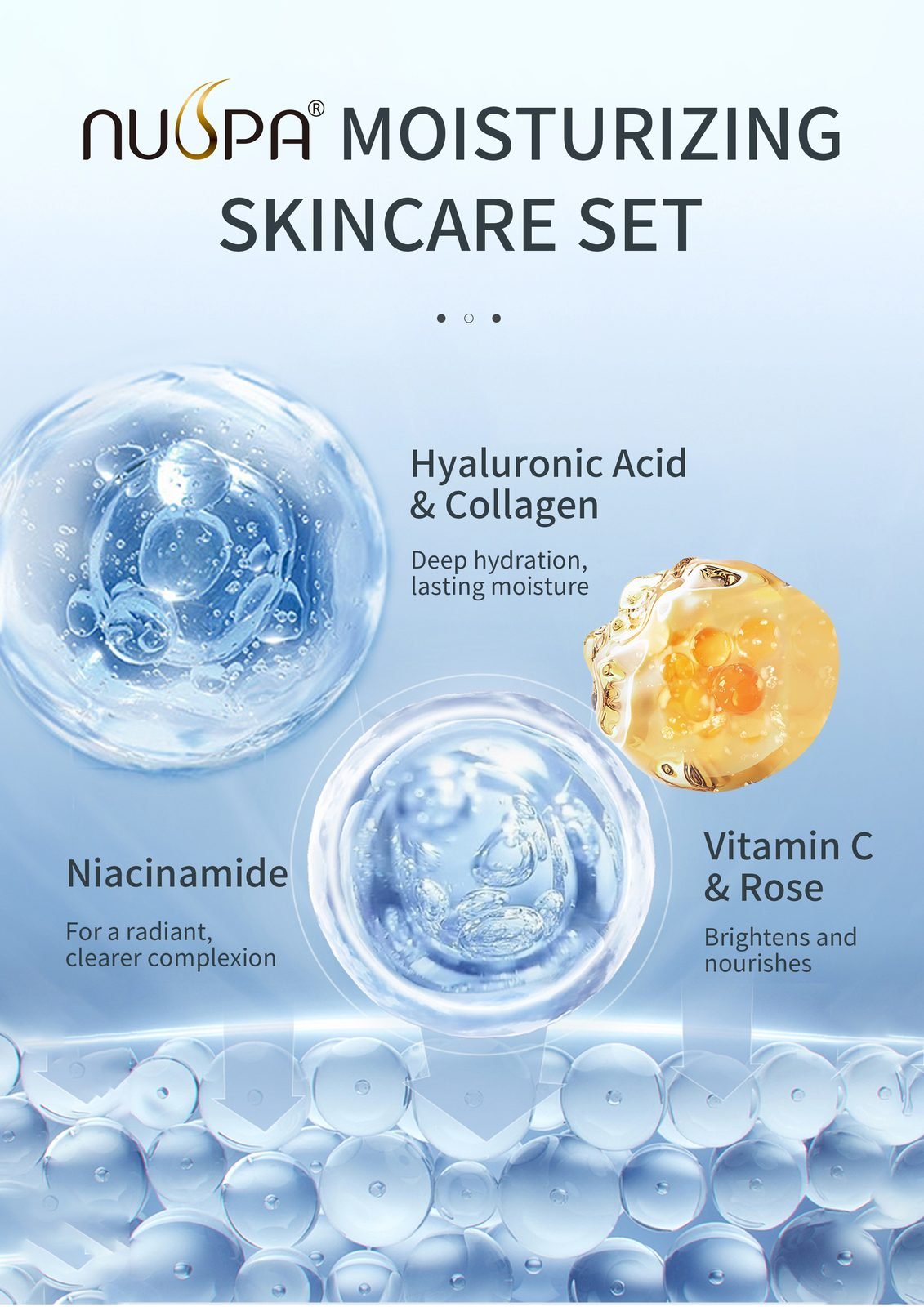 NUSPA Moisturizing Skincare Set (3pcs)