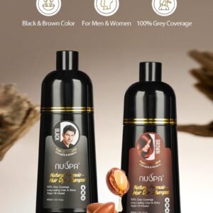 NUSPA Hair Color Shampoo (Black & Brown)